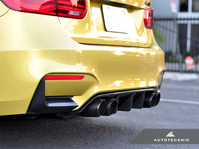 AutoTecknic Dry Carbon Extended-Fin Competition Rear Diffuser - F80 M3, F82/  F83 M4