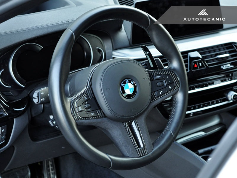 AutoTecknic Carbon Alcantara Steering Wheel Trim - G30 5-Series | G32 6-Series GT