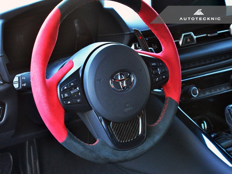 AutoTecknic Carbon Fiber Steering Wheel Trim Overlay - A90 Supra 2020-Up