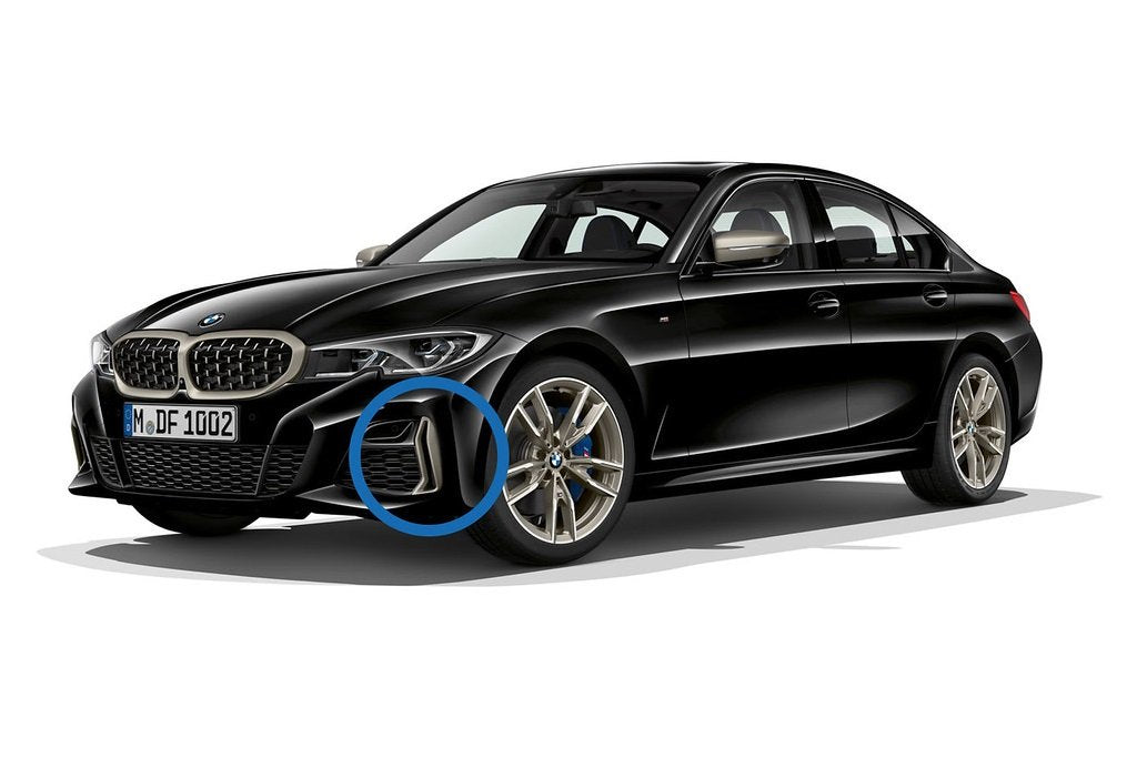 BMW Gloss Black Front Bumper Grille Trim Set - G20 3-Series M-Sport Pre-LCI