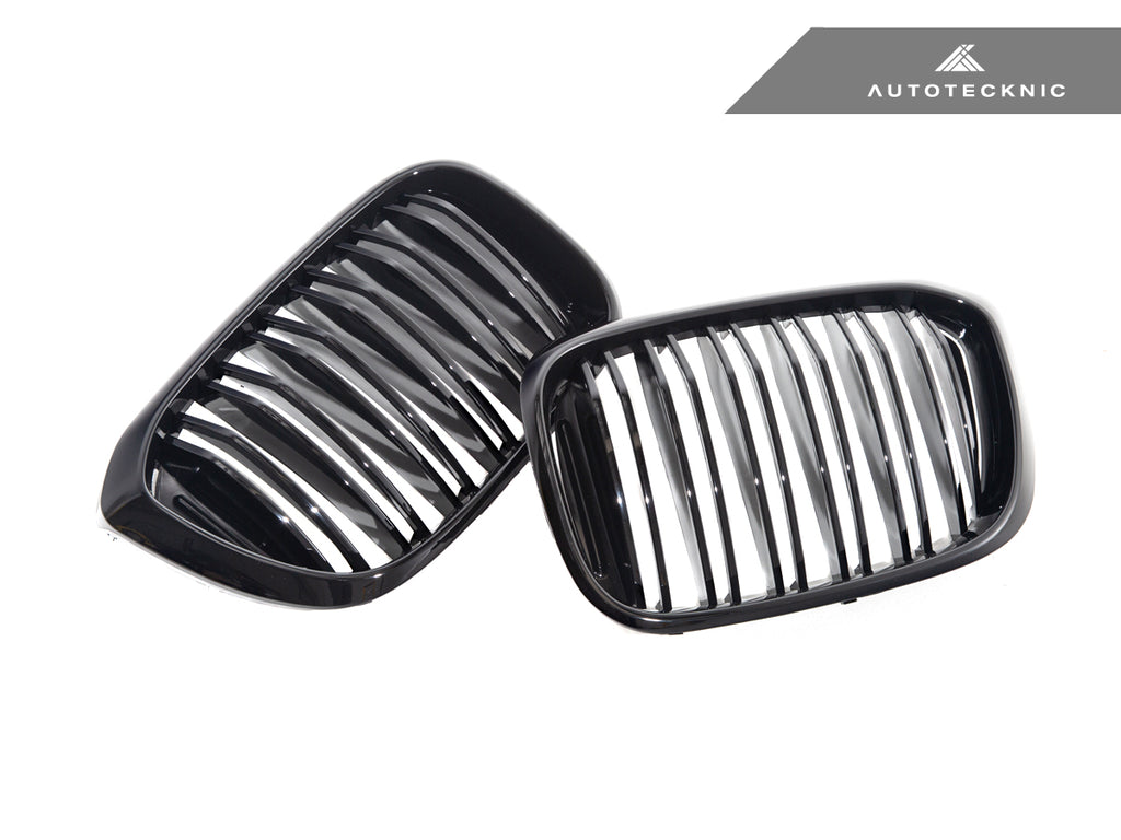 AutoTecknic Painted Dual-Slat Glazing Black Front Grille Set - G01 X3 | G02 X4 Pre-LCI