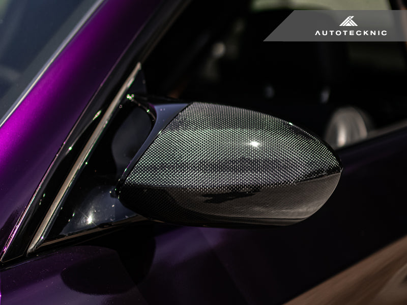 AutoTecknic Replacement Carbon Fiber Mirror Covers - BMW E90/ E92/ E93 M3 | E82 1M