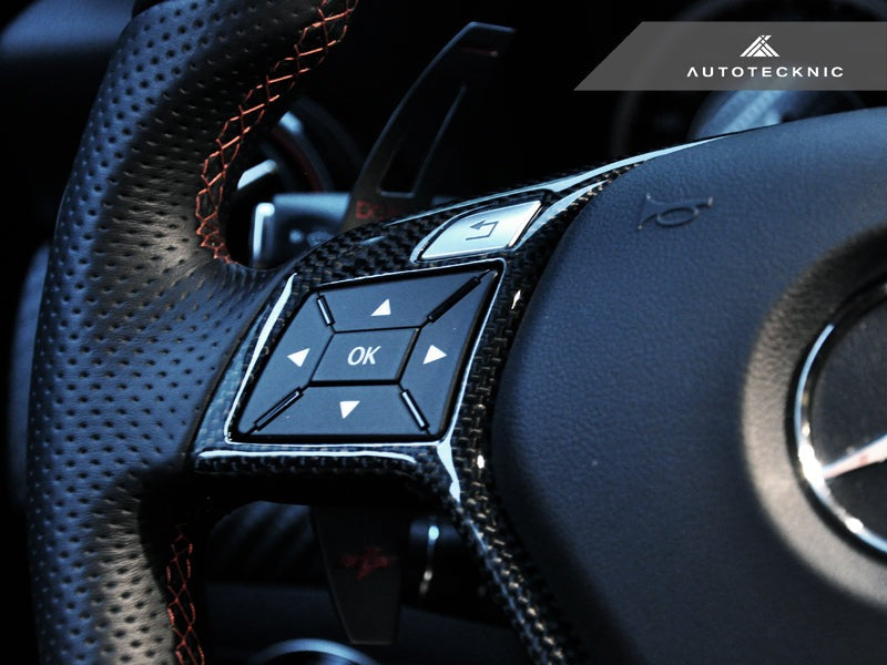 AutoTecknic Carbon Fiber Steering Wheel Trim - Mercedes Benz