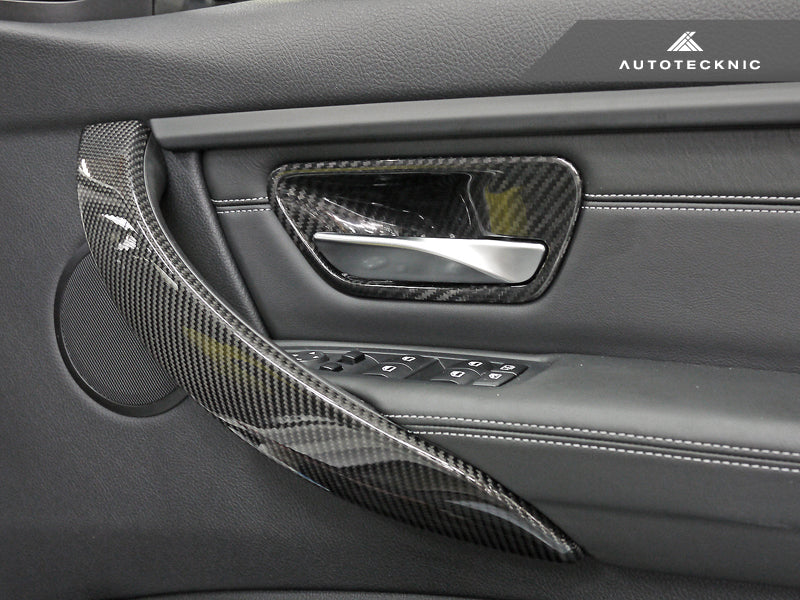 AutoTecknic Dry Carbon Interior Door Handle Trim Set - BMW F-Chassis