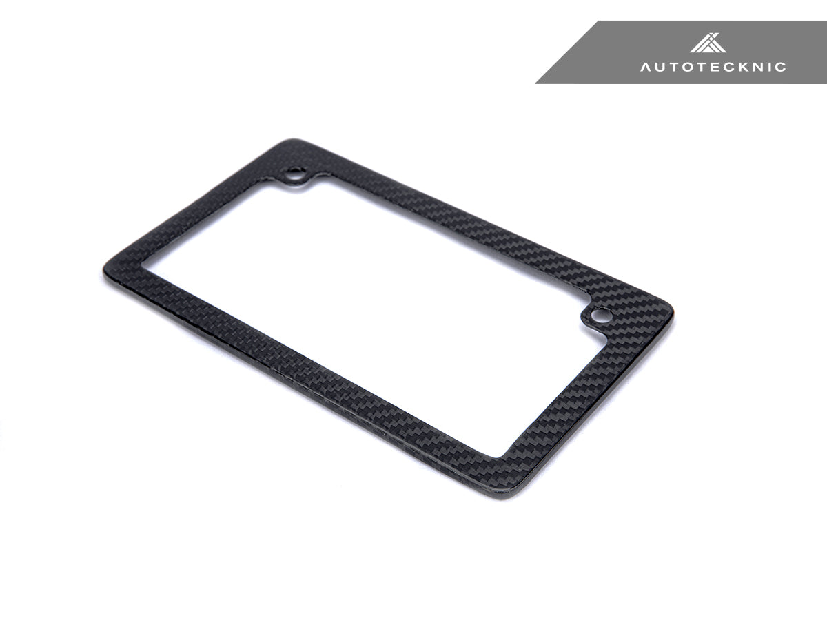Blemished AutoTecknic Dry Carbon Fiber Motorcycle License Plate Frame