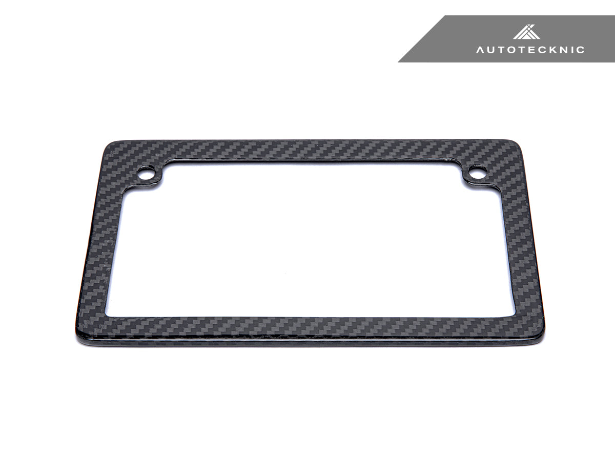 Blemished AutoTecknic Dry Carbon Fiber Motorcycle License Plate Frame