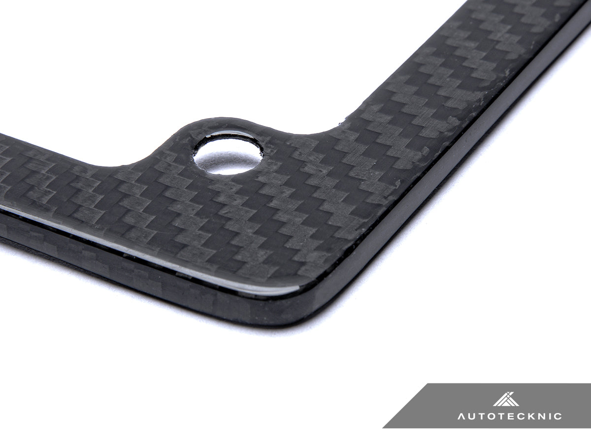Blemished AutoTecknic Dry Carbon Fiber Motorcycle License Plate Frame