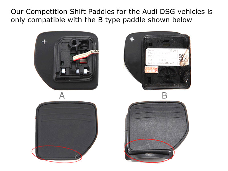 AutoTecknic Glazing Black Competition Shift Paddles - Audi DSG Vehicles