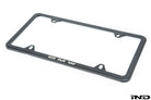 BMW Slimline License Plate Frame + M Logo Valve Stem Cap Set