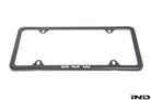 BMW Slimline License Plate Frame + M Logo Valve Stem Cap Set
