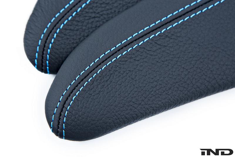 IND Polar Blue Stitched Leather Knee Pad - F87 M2