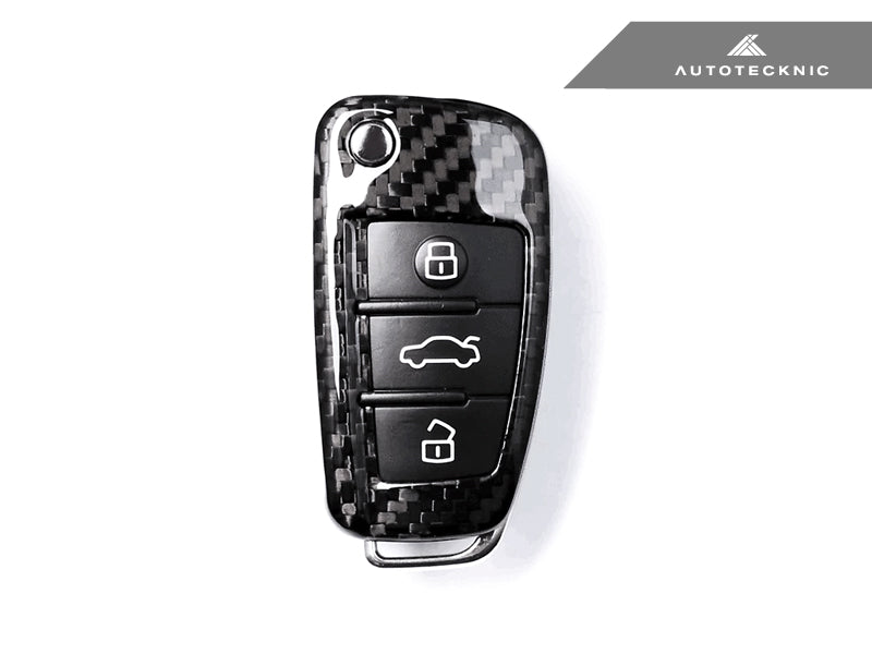T-Carbon Schlüsseltasche Auto Schlüssel Echt Carbon Schutz Hülle Schwarz,  für Audi A3 A4 A5 A6 A7 TT Q2 Q5 Q7 A8 Q8 KEYLESS SMARTKEY