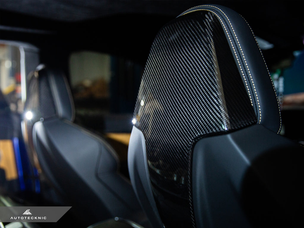 AutoTecknic Dry Carbon Seat Back Cover Set - F91/ F92/ F93 M8